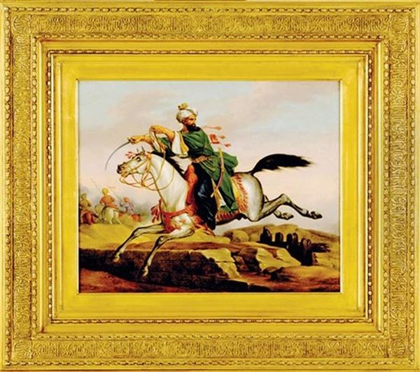 Arab Chieftain On Stallion by John Archibald Woodside