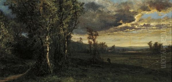 Evening Landscape by Alexander Ferdinand Wust