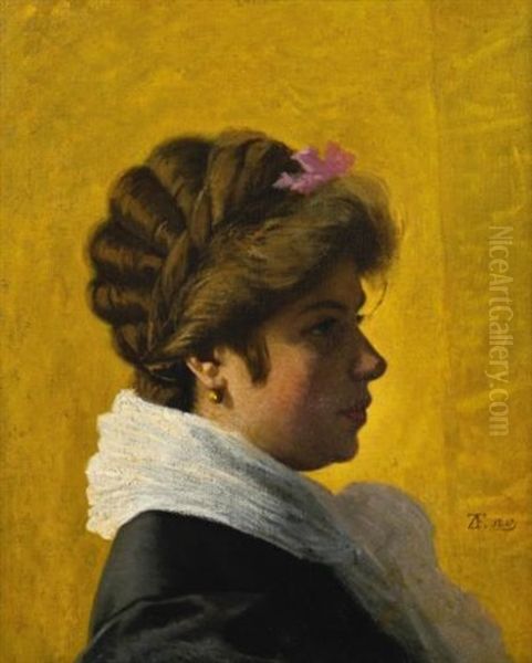 Portrait Of A Lady by Federico Zandomeneghi