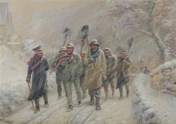 Mineworkers Noon by Wilhelm Carl August Zimmer