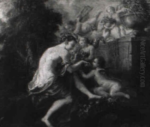 Allegorie Des Fruhlings by Johannes Baptist Zimmermann