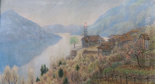 Blick Von Ronco-sopra-ascona Auf Den Lago Maggiore by Ernst Theodor Zuppinger