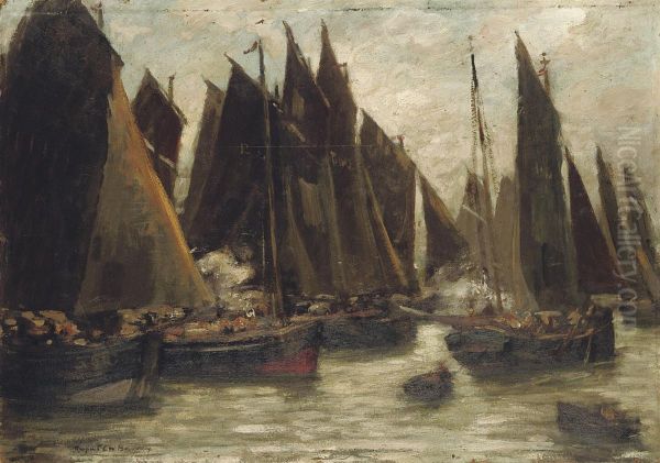 Fishing Boats, Etaples by Rupert Ch. Wulsten Bunny