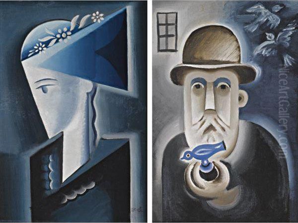 Girl In A Hat & The Toy Seller by Josef Capek