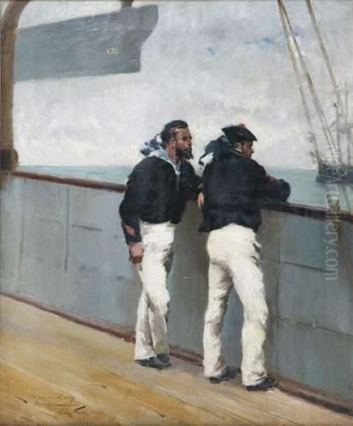 Matelots Au Bastingage by Leon Couturier