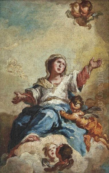 The Assumption Of The Virgin by Giovanni Battista Crosato