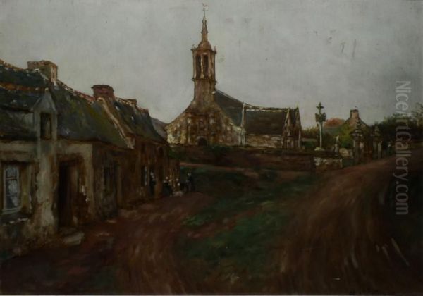 Vieille Eglise En Bretagne by Henry D Estienne