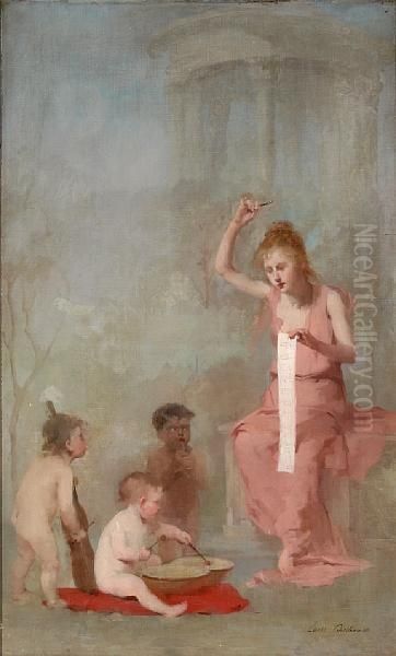 The Little Dancers; The Little Musicians (apair) by Louis Henri Deschamps