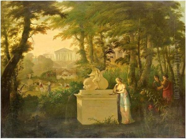 Psyche A L'instant Ou Elle Vient De Recevoir De Ses Soeurs Le Poignard Et La Lampe by Francois Nicolas Dupuis