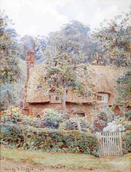 Preston Cottage Near Stratford by George Samuel Elgood