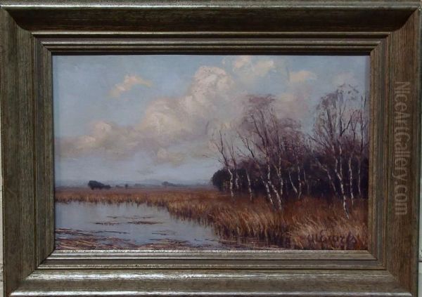 Landschap Met Berken by Arthur Erarts