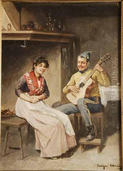 Soldado Y Gitana by Enrique Estevan Y Vicente