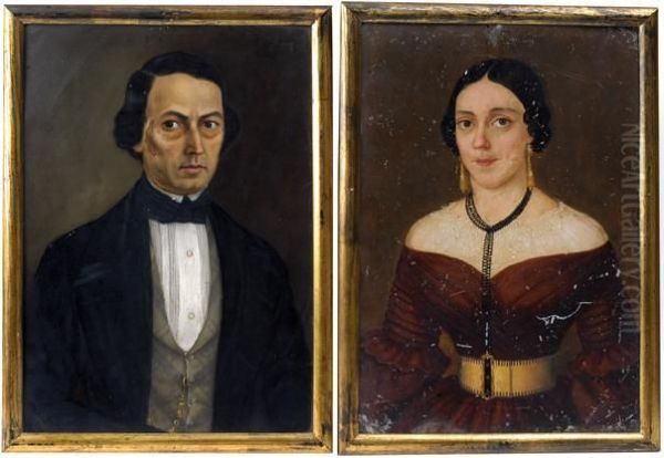 Retratos Del Sr. Manuel Zarate Ferrer Y La Sra. Josefina Echegaray De Zarate. by Jose Maria Estrada