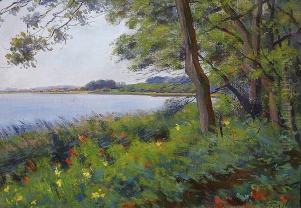 A View Of The Westensee by Julius Furst