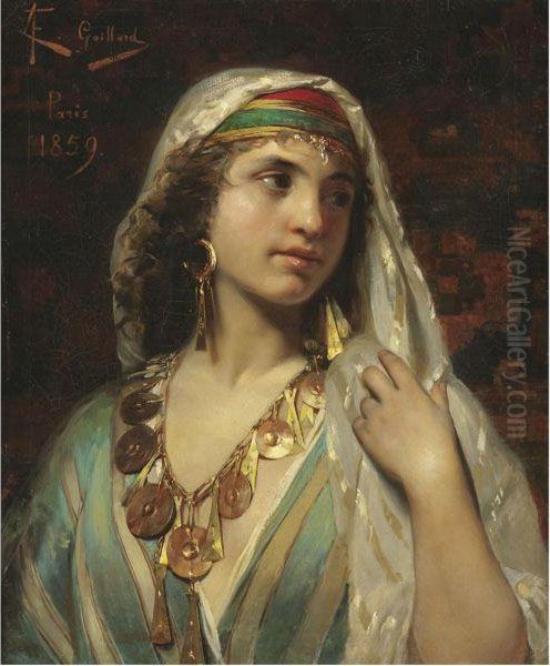 Odalisque Oil Painting - Claude Ferdinand Gaillard