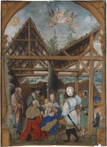 The Adoration Of The Magi by Nikolaus I Glockendon