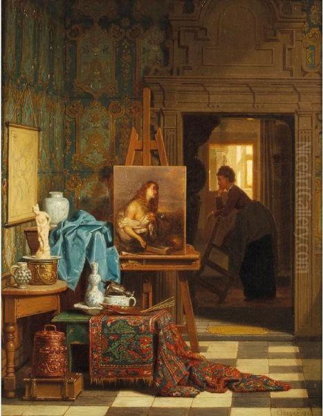 'the Artist's Studio' by Charles Joseph Grips