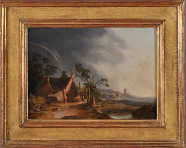 Landscape With A Cottage by Basilius Grundmann