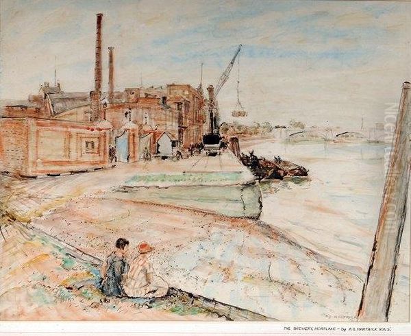 The Brewery At Maltlake, London by Archibald Standish Hartrick