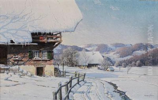 Winter Landscape by Karl Hauptmann