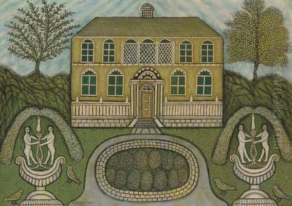 Home With Water Fountains by Morris Hirshfield