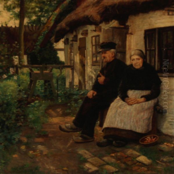 An Old Married Couple At A Country House by Sofie Holten