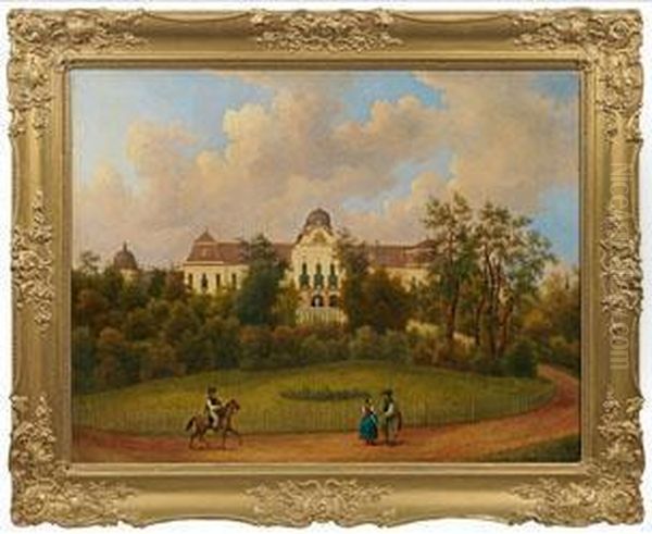 Ansicht Von Schloss Godollo Bei Budapest by Josef Jonas