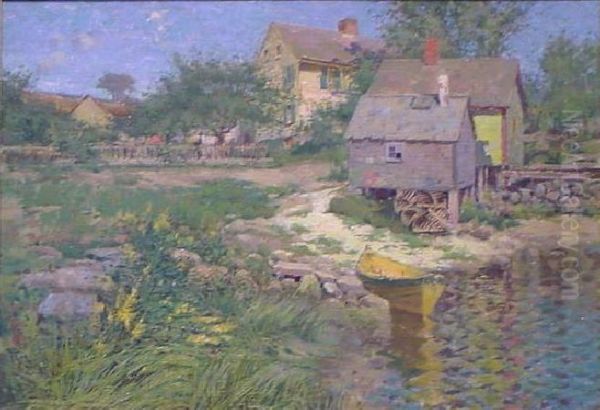 River Shed With Lobster Traps by Henry Rodman Kenyon