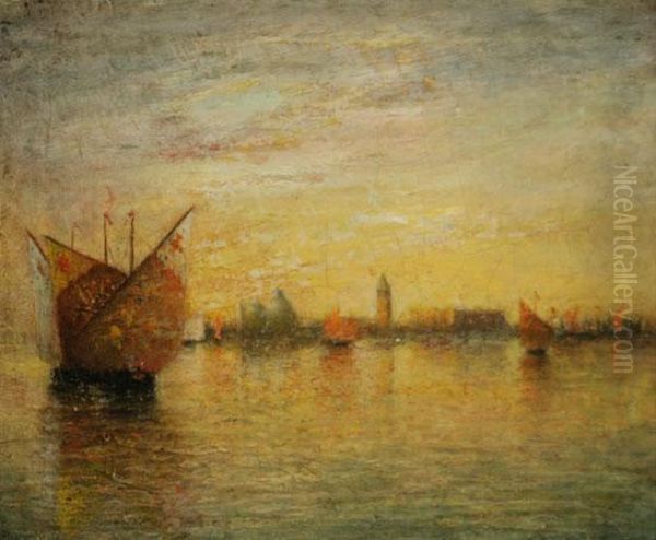 Venice At Sunset by Walter Franklin Lansil