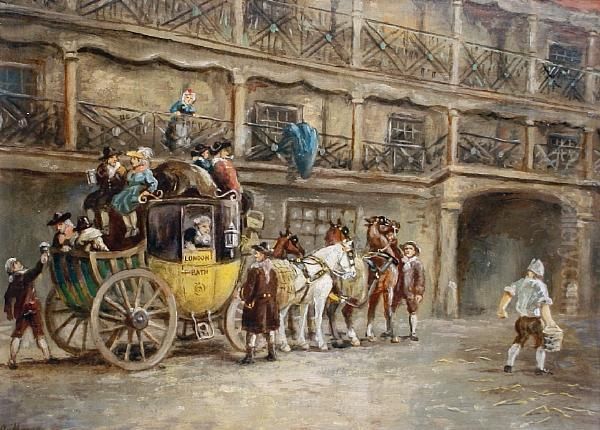 The London To Bath Coach by John Charles Maggs