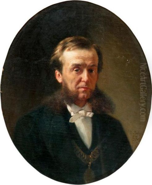 Portrait Of A Man by Konstantin Egorovich Egorovich Makovsky