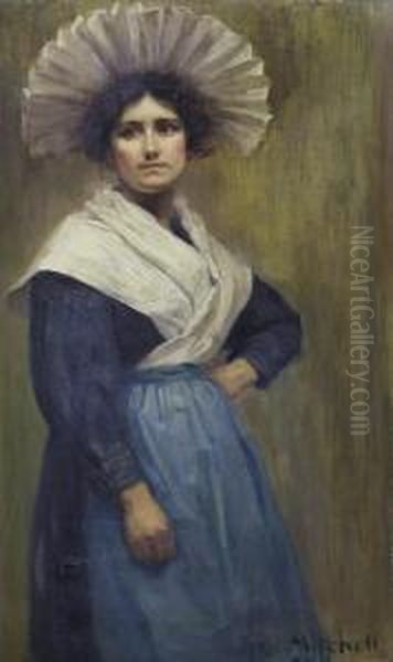 Portrait Of A Breton Woman by Jean Mitchell