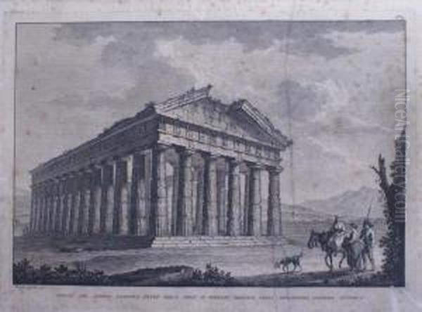 Vue Du Temple Esastilo I Petro by Raphael Morghen