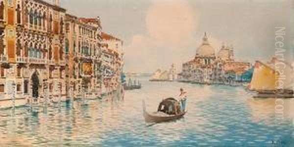 Veduta Del Canal Grande by A. Augustus Neve