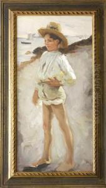 Boy On Beach by John Sargent Noble