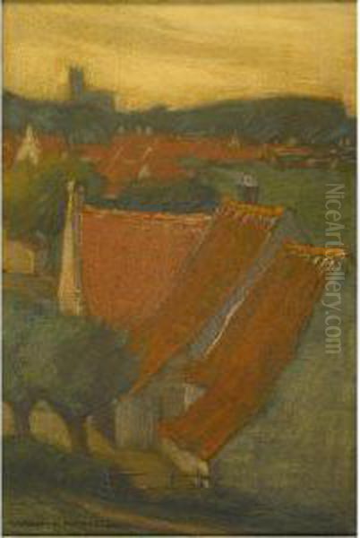 Rooftops, French Village. by Margaret Jordan Patterson