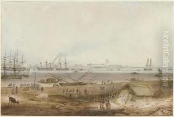 Fort William With The Esplanade, Calcutta by William Prinsep