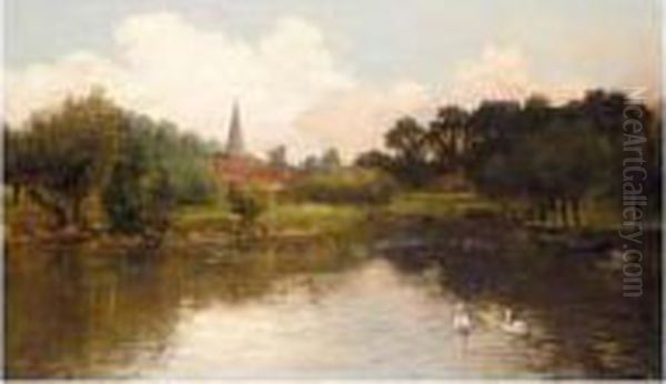 Cleaver Church Near Windsor Oil Painting by Charles Smith