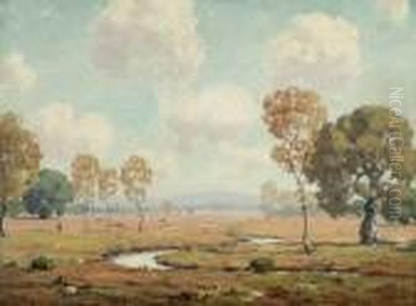 The Valley Pasture Oil Painting by Charles L.A. Smith