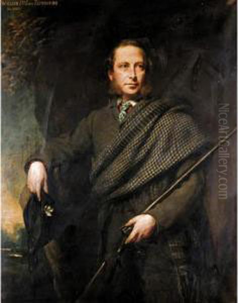 Portrait Of William, 15 Th Lord Elphinstone (1828-1893) Oil Painting by Colvin Smith