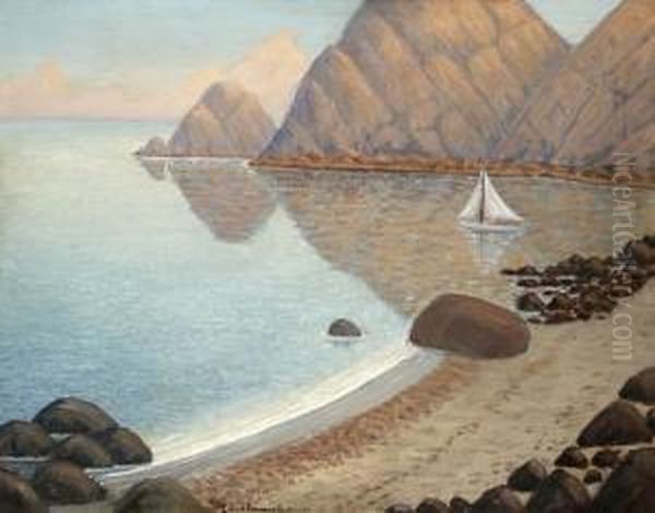 Boat Oil Painting by Ernest Browning Smith