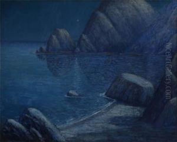 Sland Nocturne Oil Painting by Ernest Browning Smith