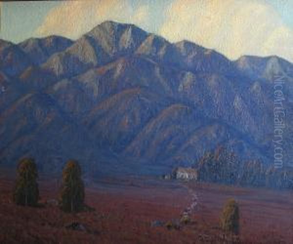 Purple Mountains Oil Painting by Ernest Browning Smith