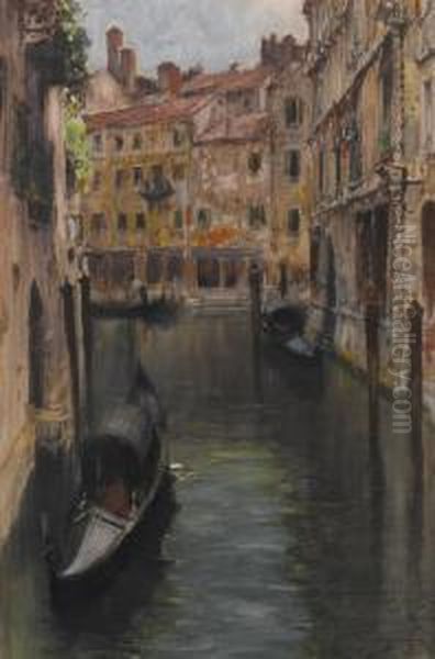 Rio Della Fava, Venice Oil Painting by Francis Hopkinson Smith