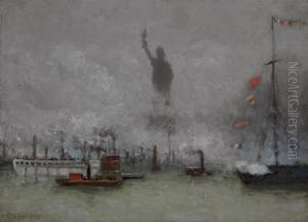 The Statue Of Liberty Oil Painting by Francis Hopkinson Smith