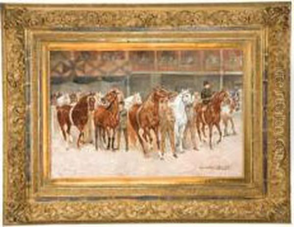 Horse Show Oil Painting by Gean Smith