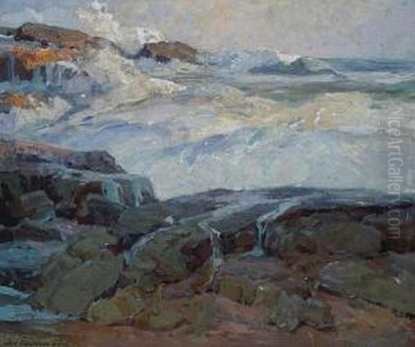 Rockbound Coast Oil Painting by Jack Wilkinson Smith