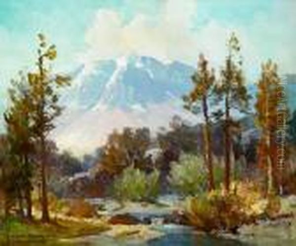 The Range East Of The Tehachape Near Mojave Oil Painting by Jack Wilkinson Smith