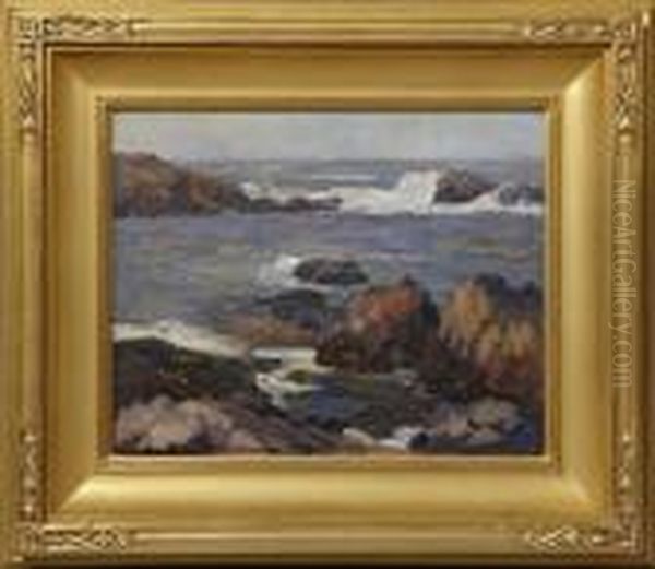 Rocky Coastline Oil Painting by Jack Wilkinson Smith