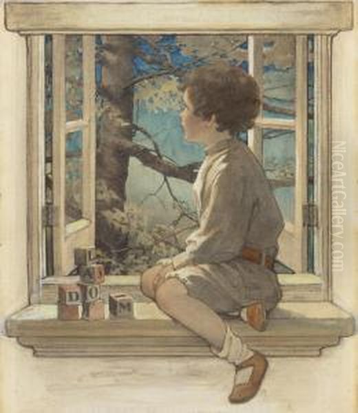 Dream Blocks Oil Painting by Jessie Wilcox-Smith